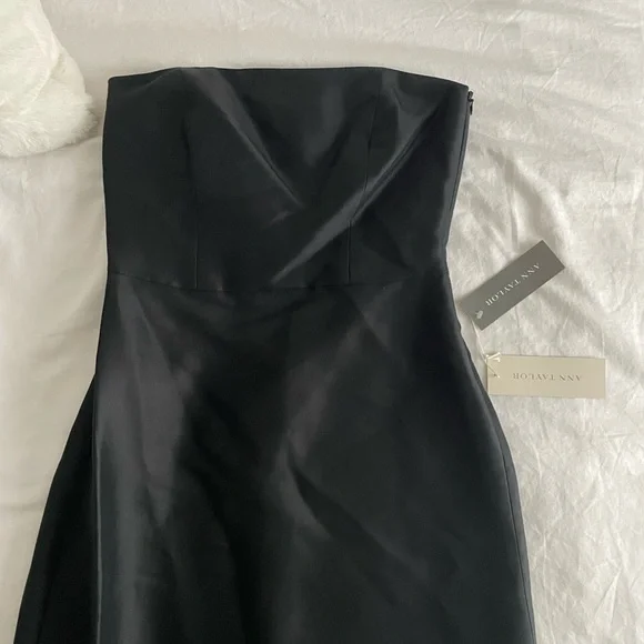 Ann Taylor Classic Black Strapless Gown, - Picture 4 of 5